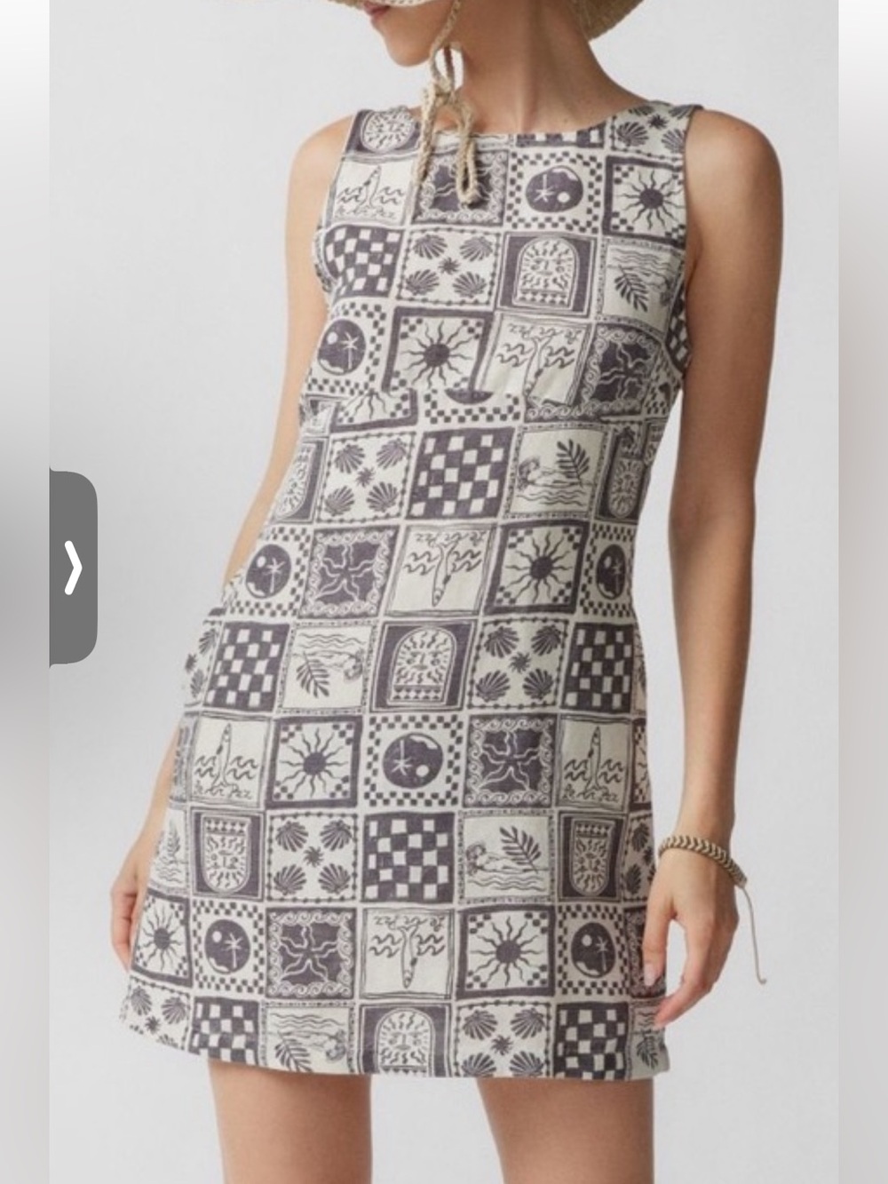 Urban Outfitters Charlotte Shift Dress, Linen Blend, size Large